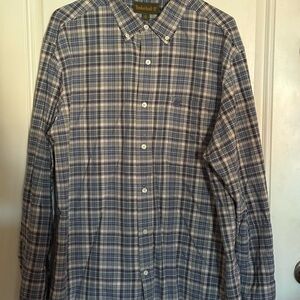 Timberland Gray/Blue Plaid Men's Shirt Y2K Menswear